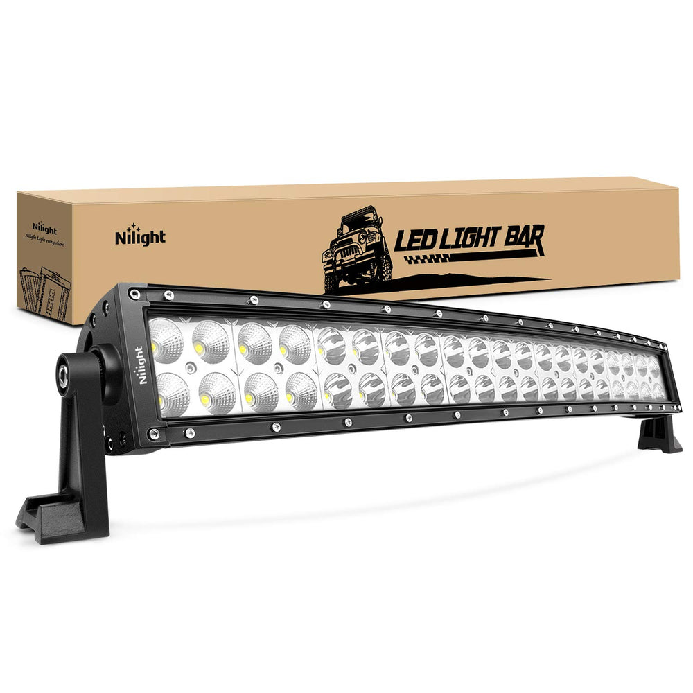 Nilight 70015C-A LED light bar front view with strong forward illumination