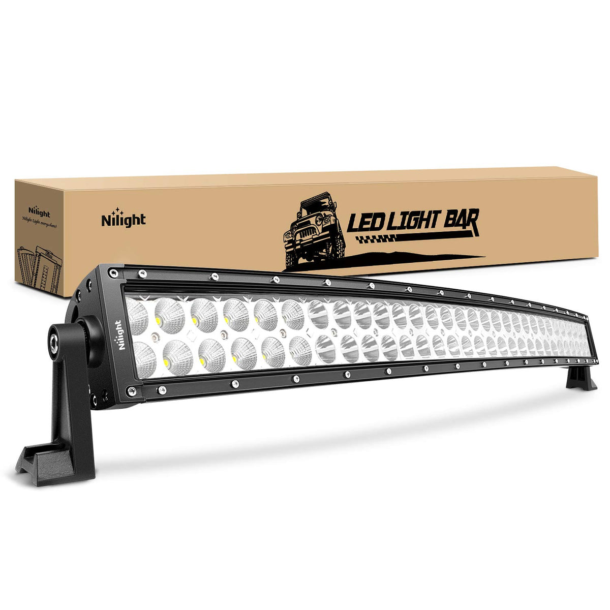 Nilight 70016C-A 32in curved LED light bar for off-road visibility