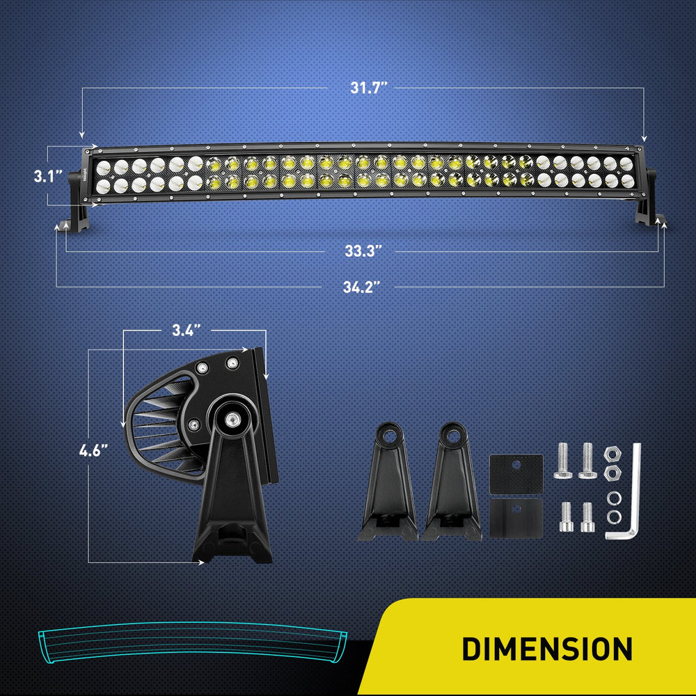 Nilight 71013C-A front-view LED light bar enhancing long-range visibility