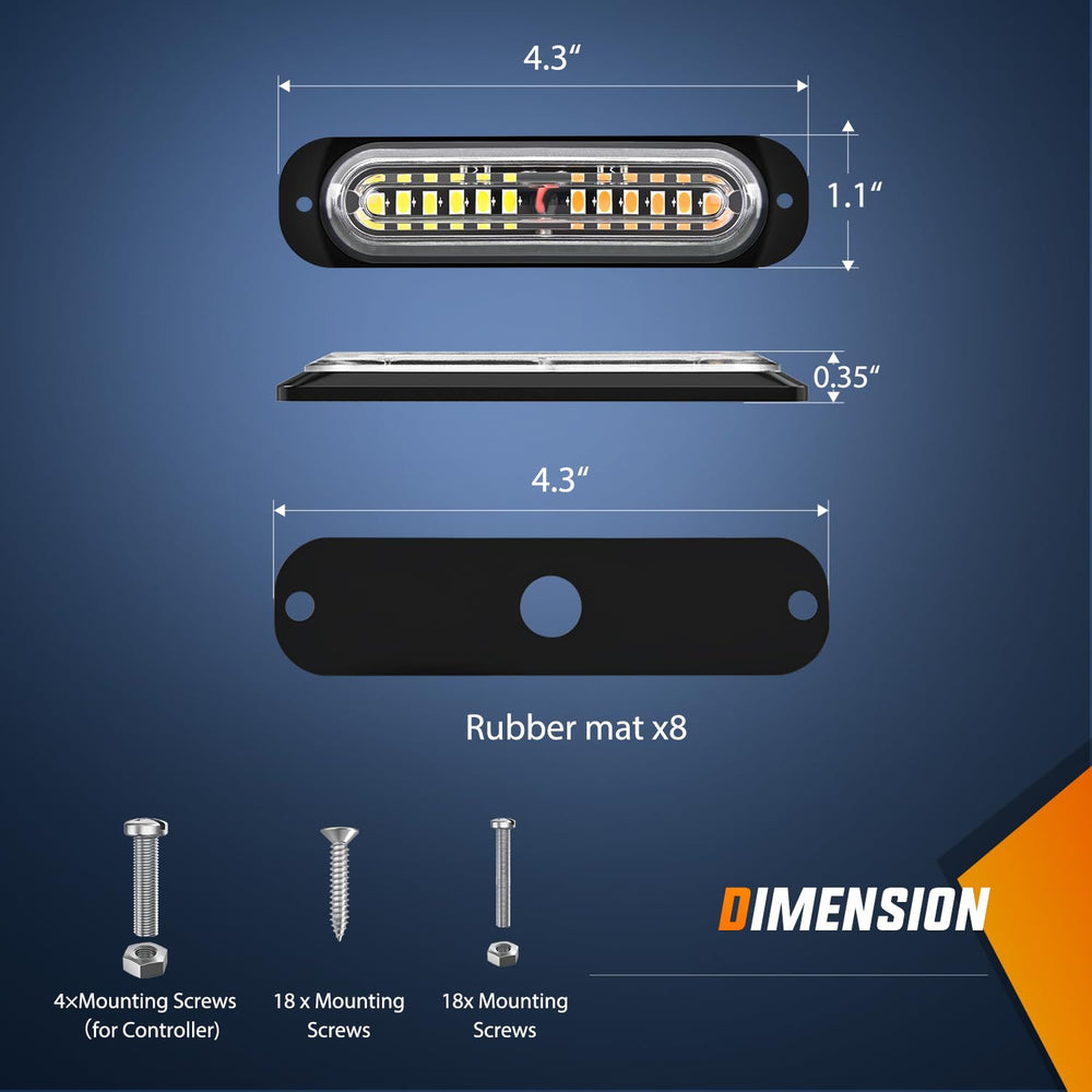 Nilight 11.48 ft per-row wiring supports large vehicle setups