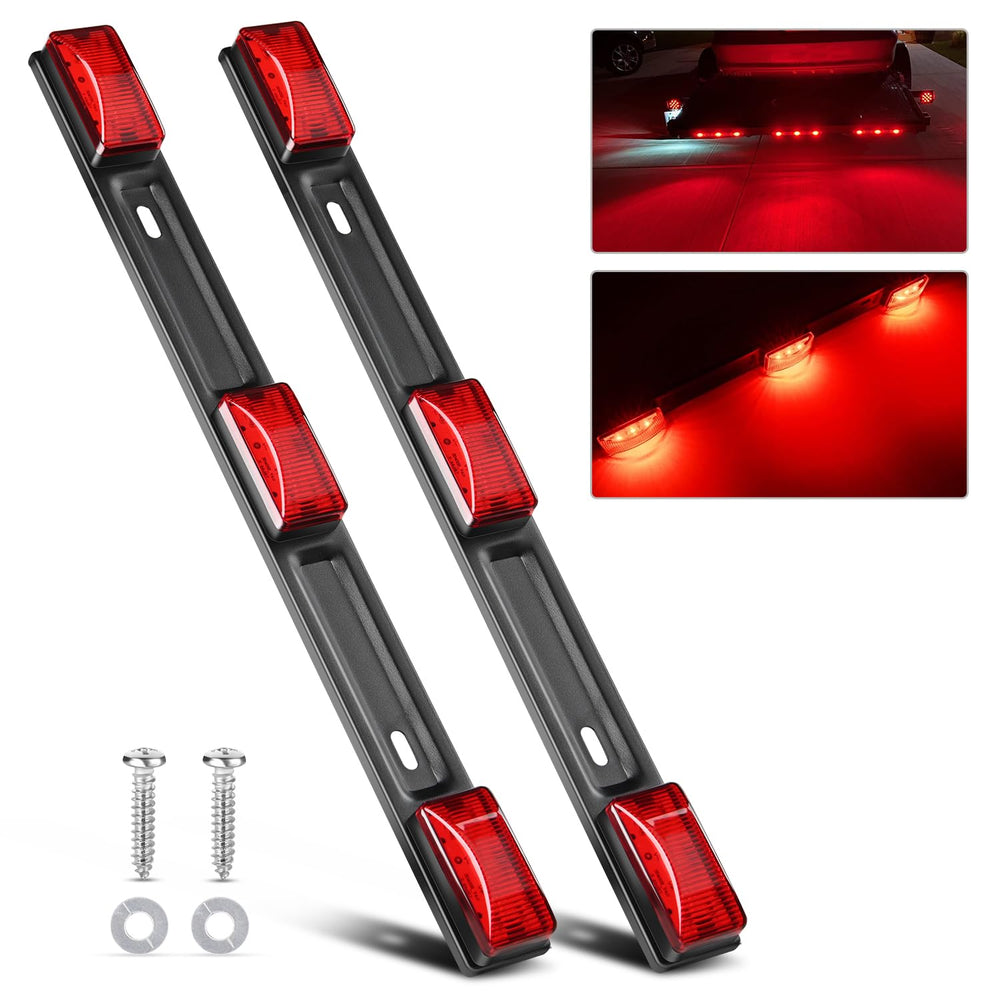 Nilight 9-LED marker tail light bar wide-angle view enhances trailer visibility