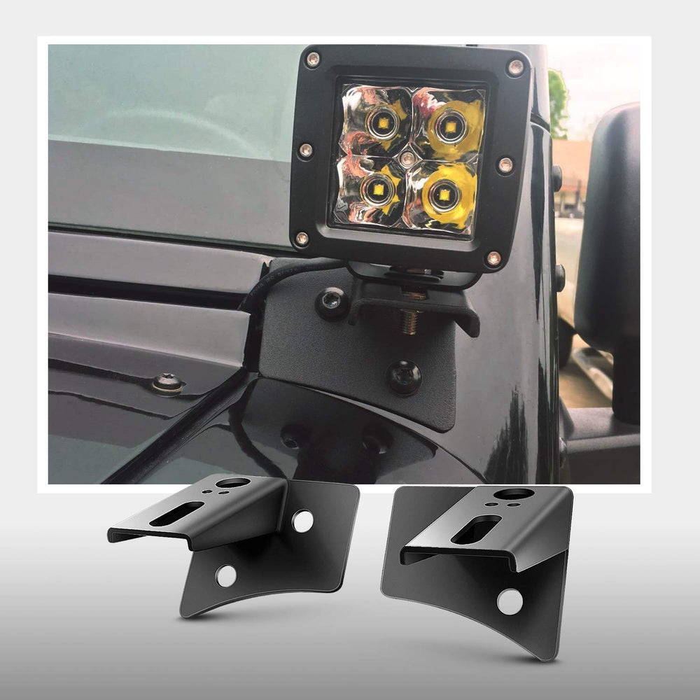 Nilight two-bracket package included, ready for mounting (bolts not included).