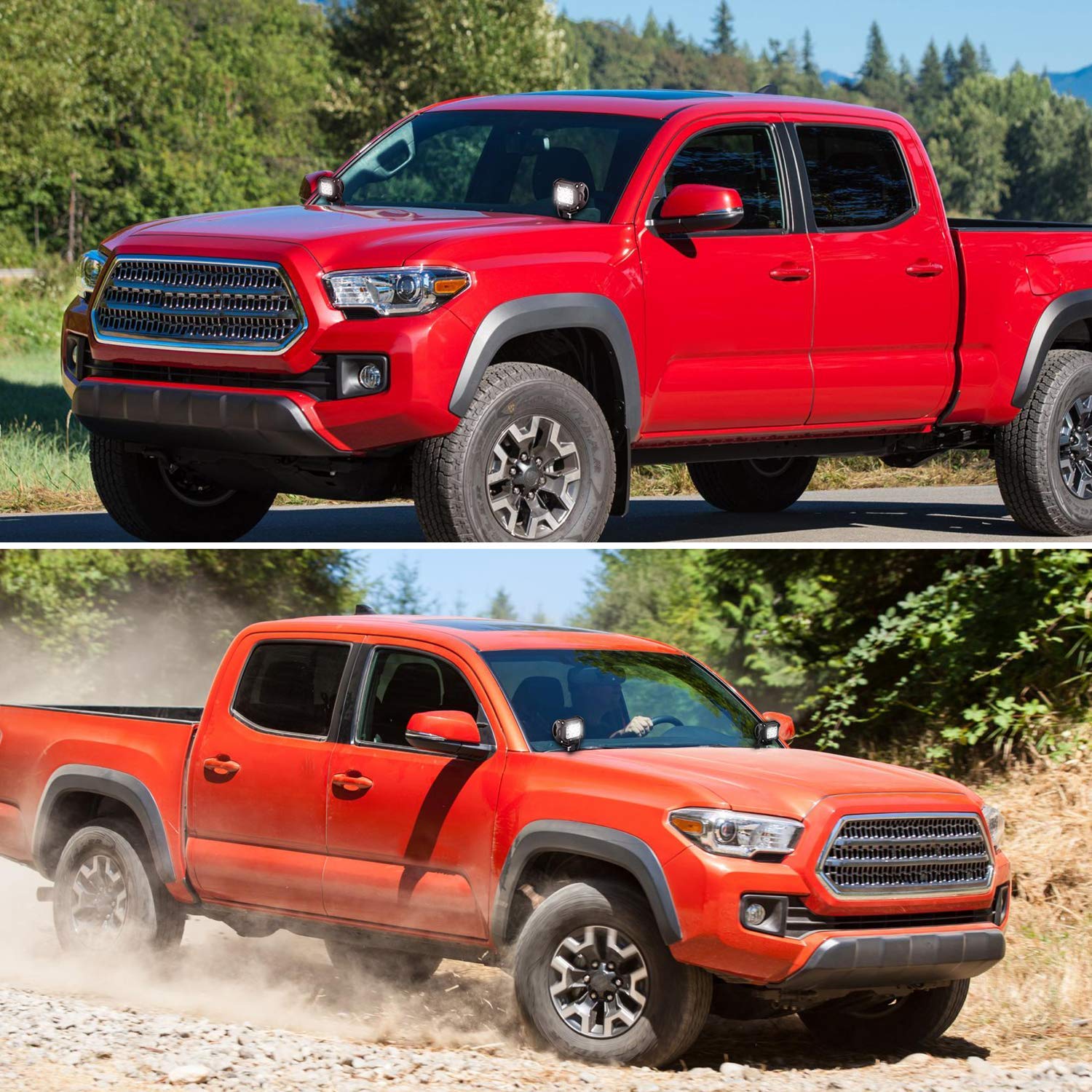 Nilight a-pillar mount brackets enhance side visibility during night drives.