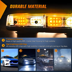 Nilight ABS housing with clear lens for durable bright signaling