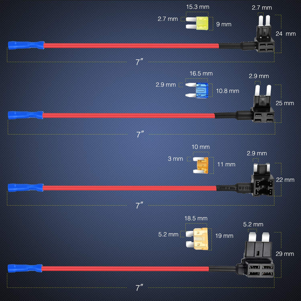 Nilight low profile fuse tap blends with OEM panels for clean wiring.