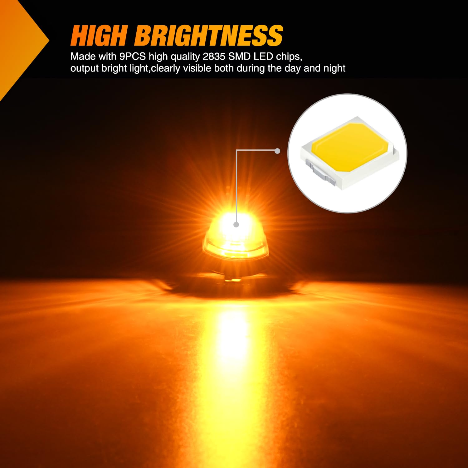 Nilight smoked-lens amber marker lights kit for easy truck upgrade.