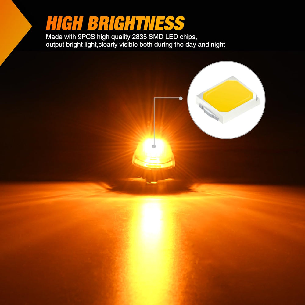 Nilight smoked-lens amber marker lights kit for easy truck upgrade.