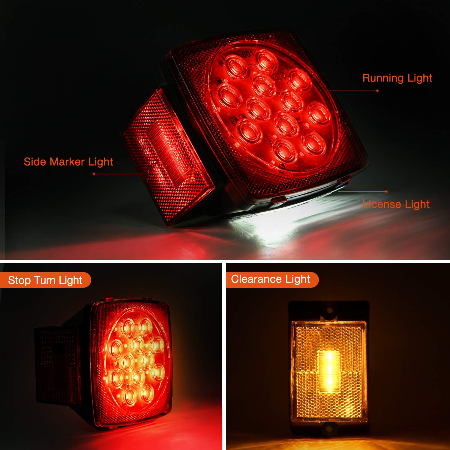 Nilight amber clearance light enhances trailer visibility