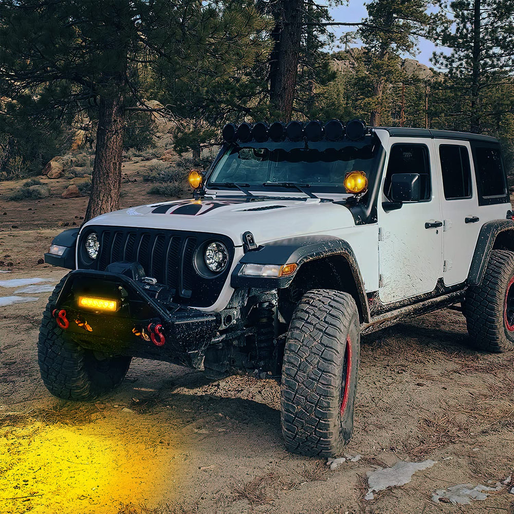 Nilight amber LED light bar installation mount ready for quick setup.