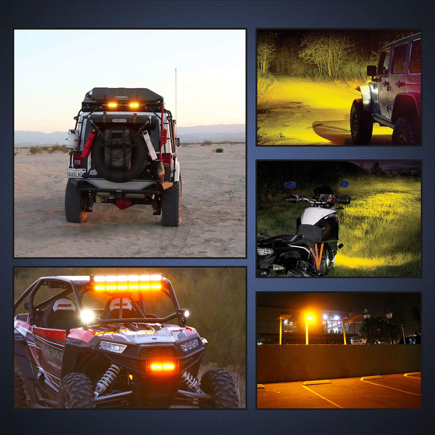 Nilight amber light bar packaging with included accessories