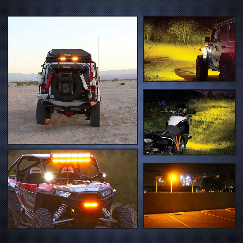 Nilight amber light bar packaging with included accessories