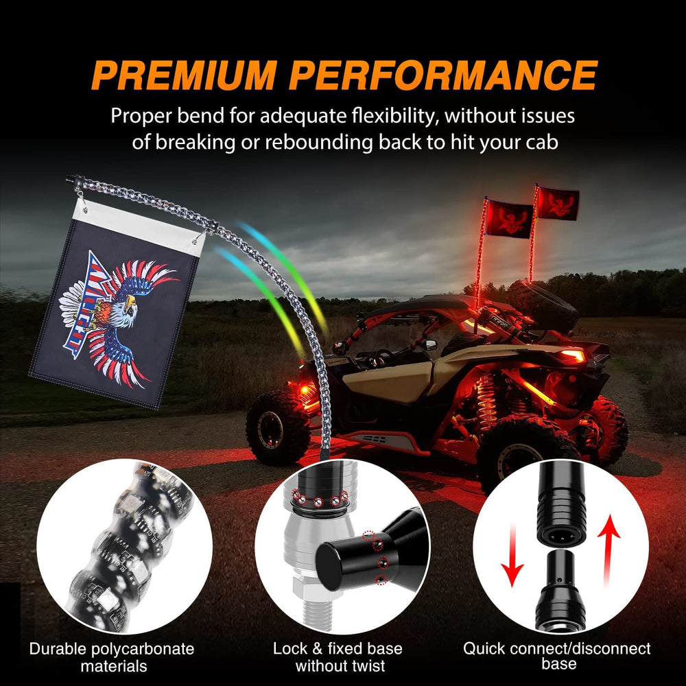 Nilight amber turn signal integrated with RGB lighting for safer turns.