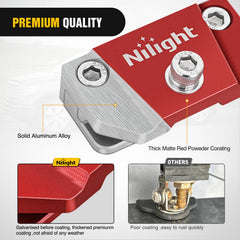 Nilight anti-slip rubber pad detail protects paint while keeping lights steady on hood.