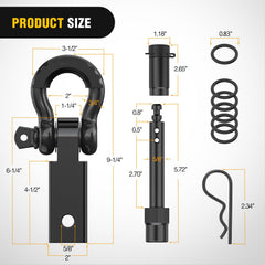 Nilight trailer hitch lock pin enhances protection against theft with easy two-hole alignment.