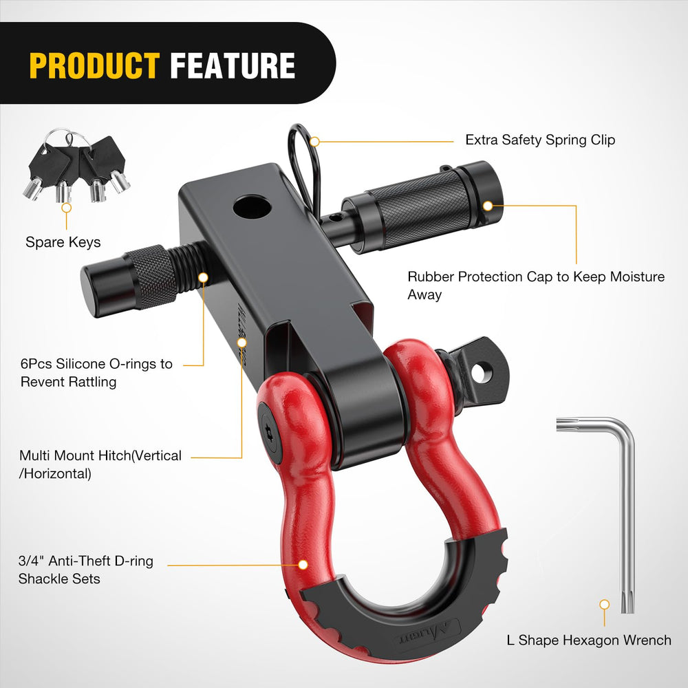 Nilight anti-theft trailer hitch lock pin enhances security when parked.