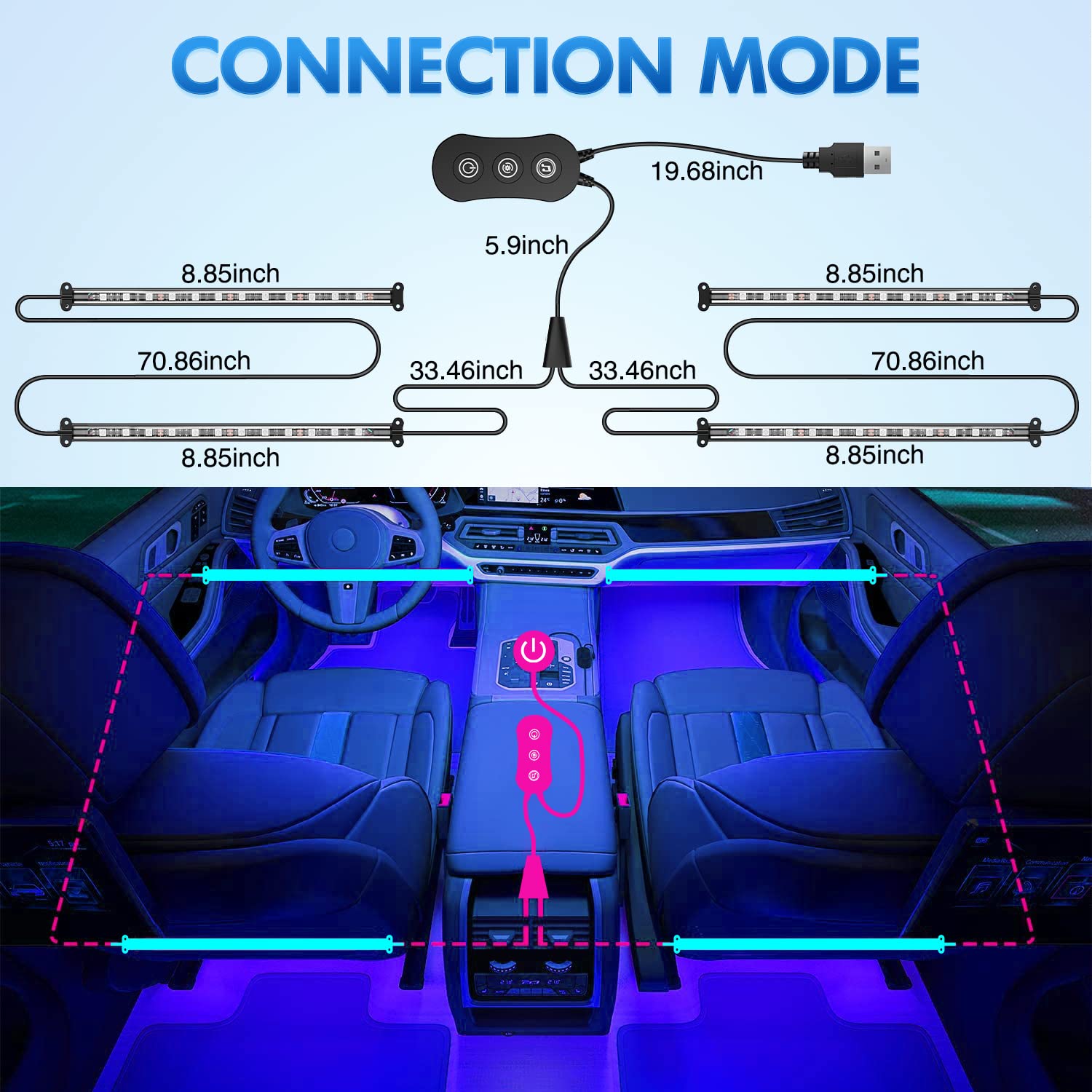Nilight app control interface lets you customize colors and effects easily.