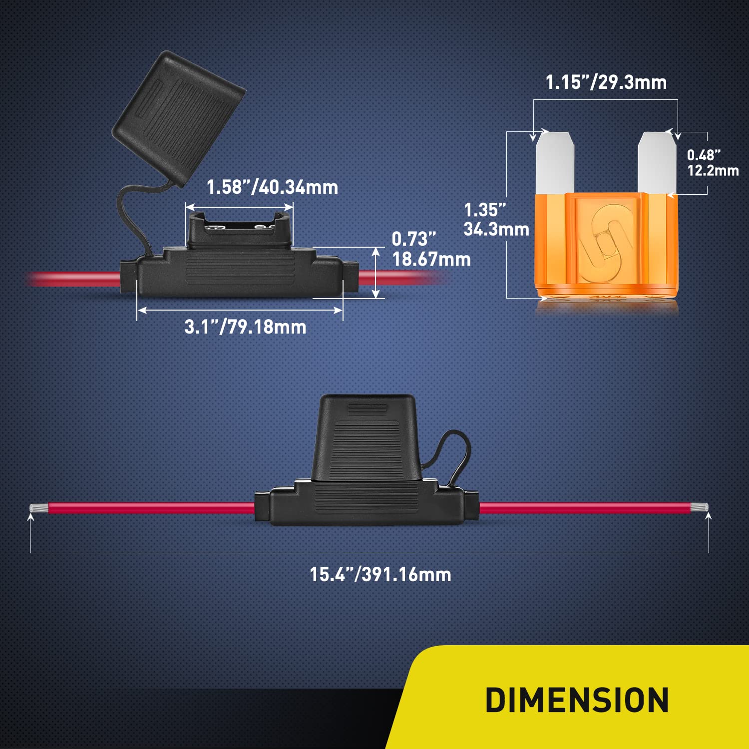 Nilight APX Maxi fuse color-coded design speeds fuse identification.