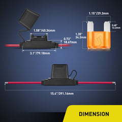 Nilight APX Maxi fuse color-coded design speeds fuse identification.