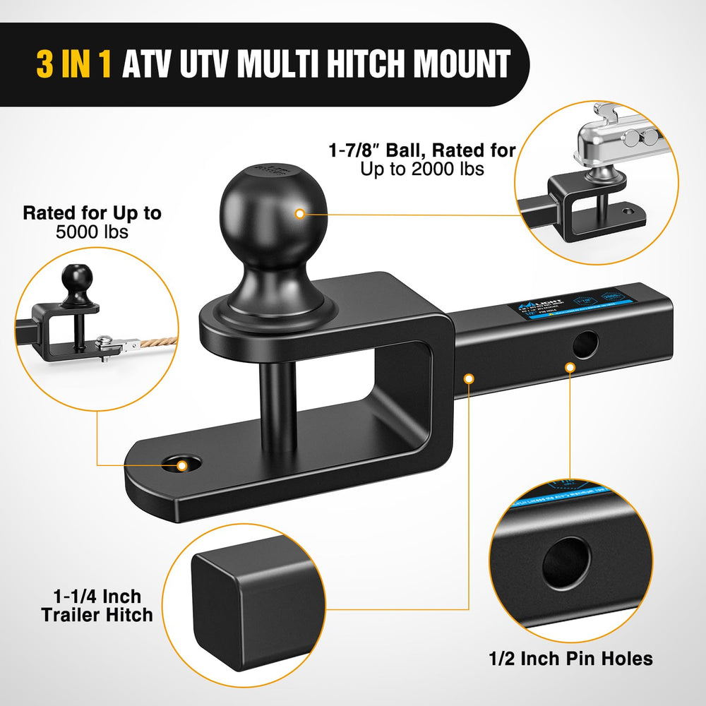 Assembly hardware included for Nilight 3 in 1 hitch