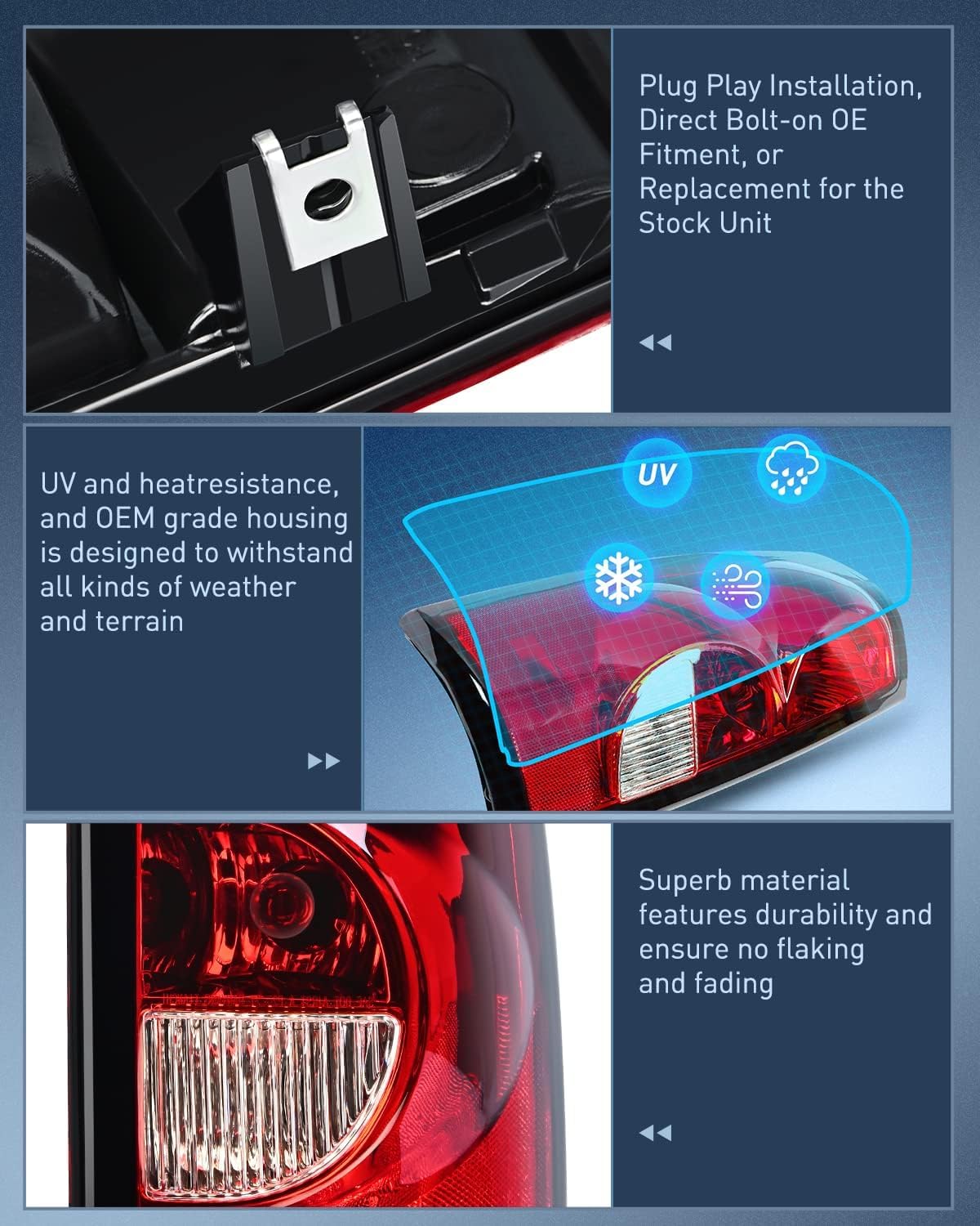 Nilight assembly packaging for Silverado compatibility and replacement ease