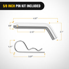 Nilight 2x2 shank fits standard receivers for easy installation.