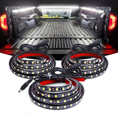 Nilight bed light strip 60-inch provides bright cargo area illumination.