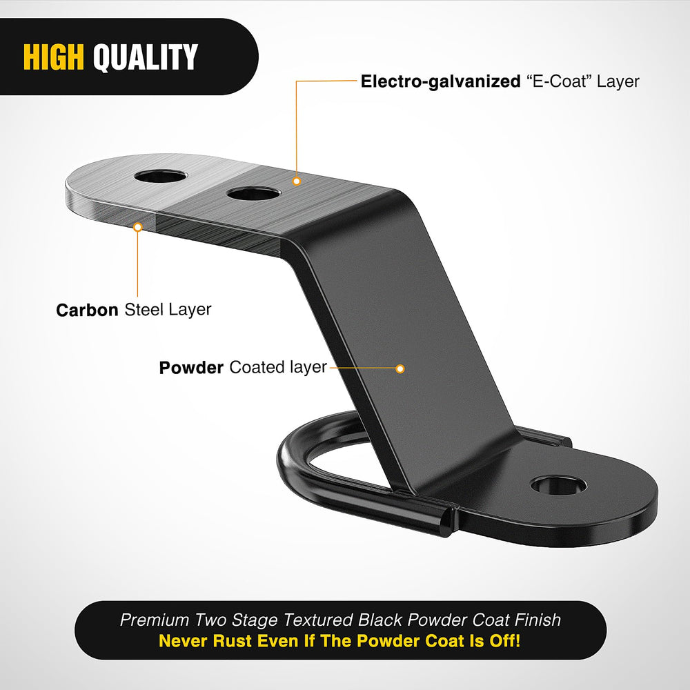 Nilight black powder coating guards against rust in rugged outdoor conditions.