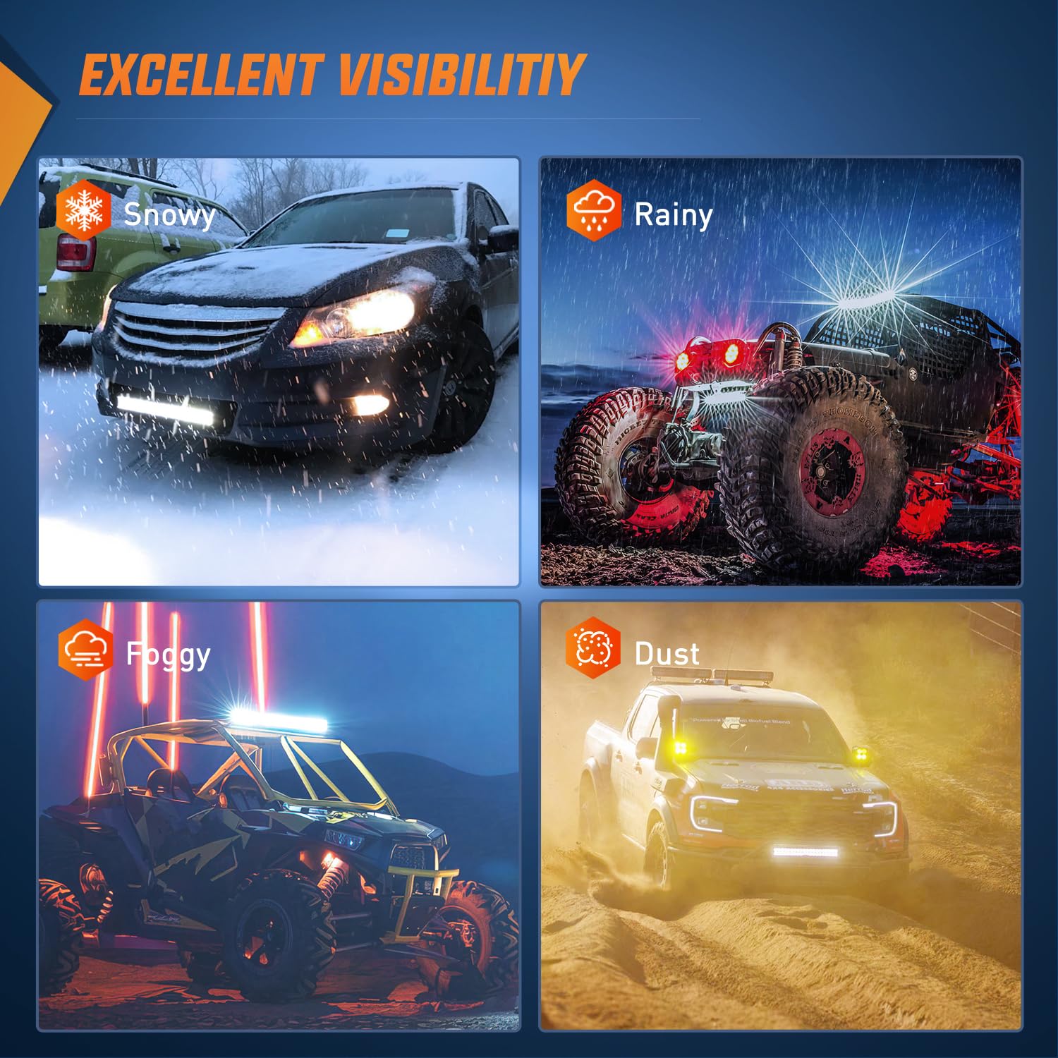 Boat or truck lighting solution for enhanced nighttime visibility