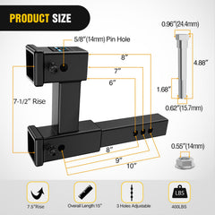 Nilight bottom receiver tow capacity up to 4000 pounds for reliable trailer towing