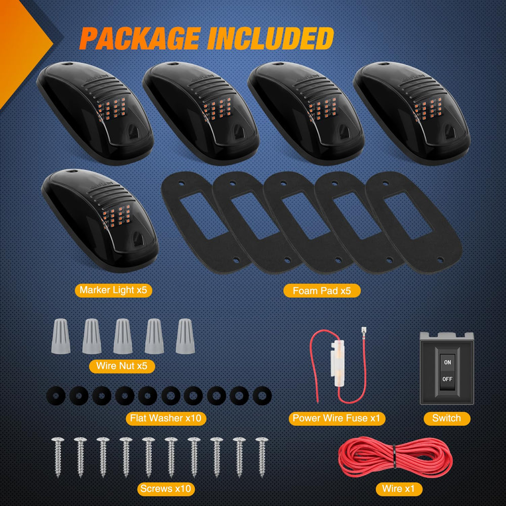 Nilight surface-mount cab marker light design matches OEM aesthetics