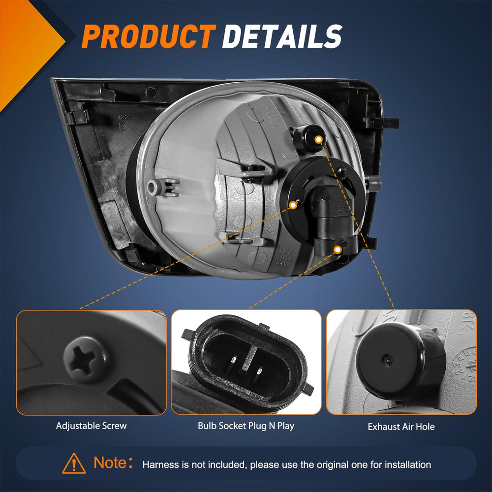 Nilight clear-lens fog light enhances penetrating visibility in rain and fog.