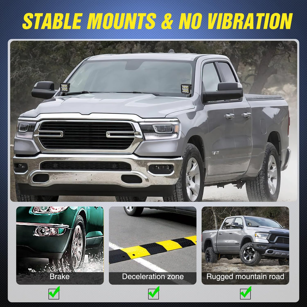 Nilight CNC formed metal hood mounts provide precise alignment.