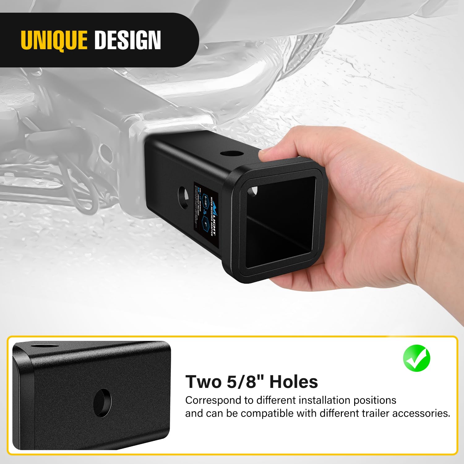 Nilight compact sleeve in use with trailer hitch