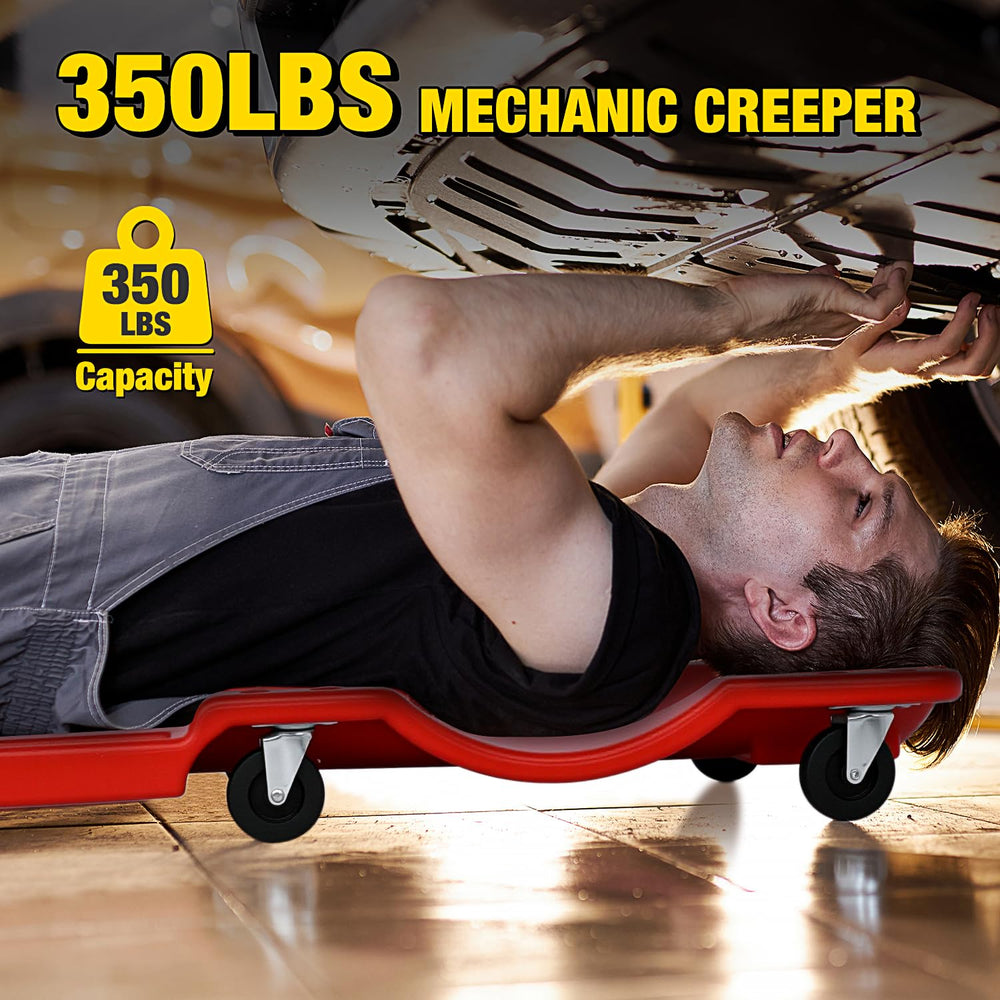 Nilight creeper features 360-degree swivel casters for easy maneuverability.