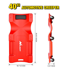 Nilight creeper with padded headrest for comfortable under-vehicle work.