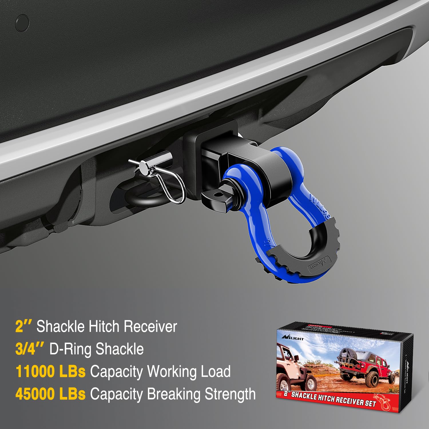 Nilight D‑ring isolator and washers protect bumper and reduce noise