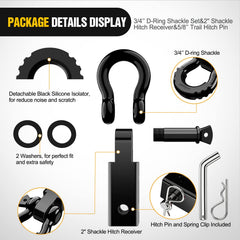 Nilight D-ring isolator and washer reduce rattle and guard bumper.