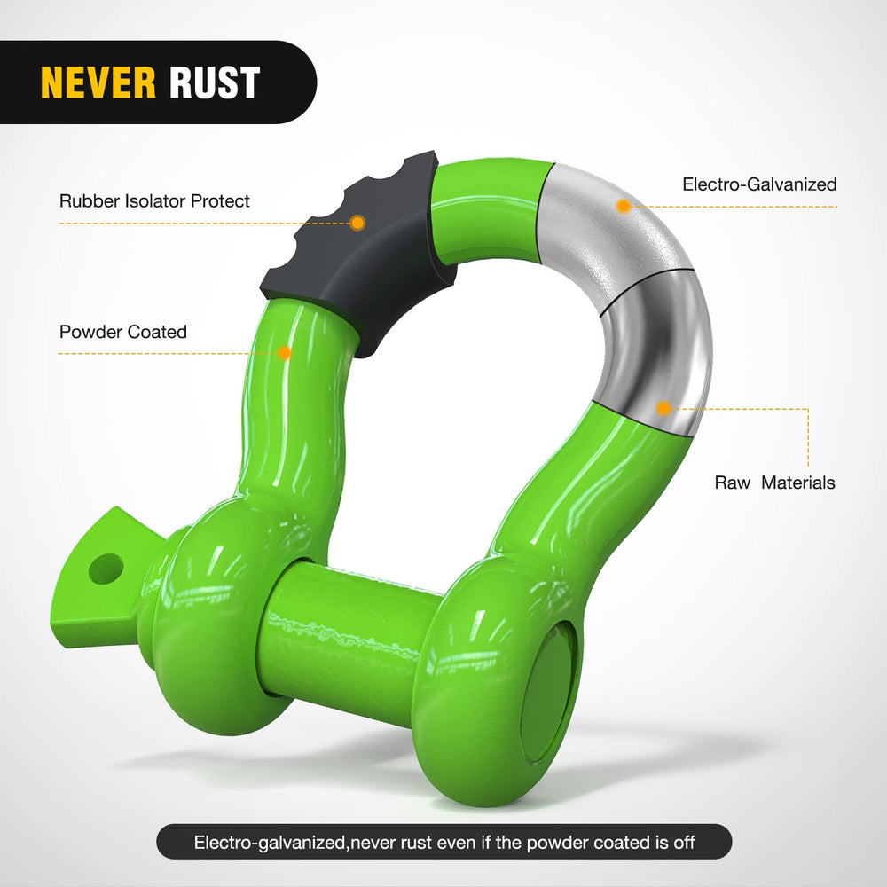 Nilight heavy-duty shackle great for Jeeps, trucks, and SUVs during off-road recovery.