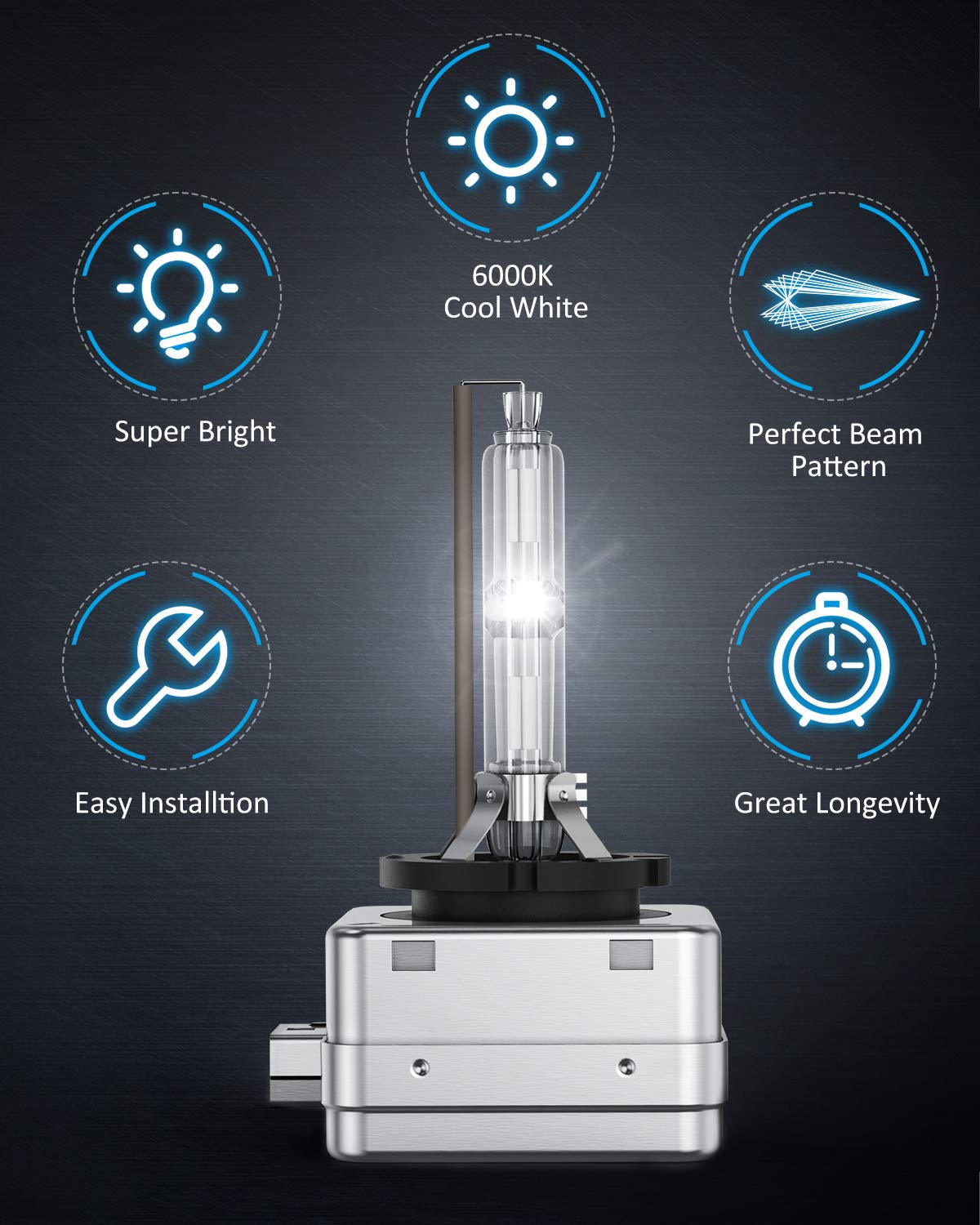 Nilight D1S HID headlight bulbs care tip: wear gloves to avoid residue