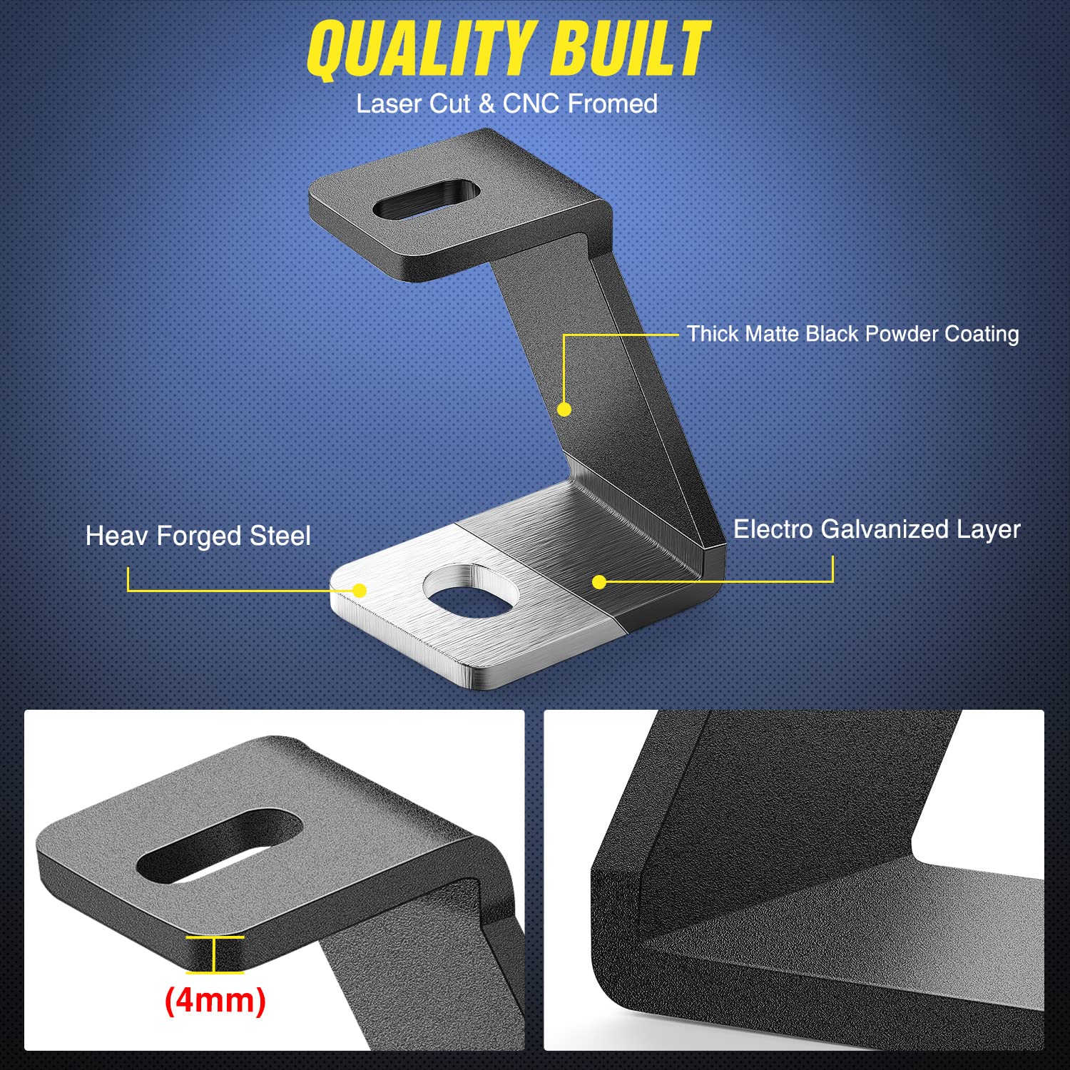 Nilight hood-mount bracket shown on F-150 front-right with sturdy LED pods