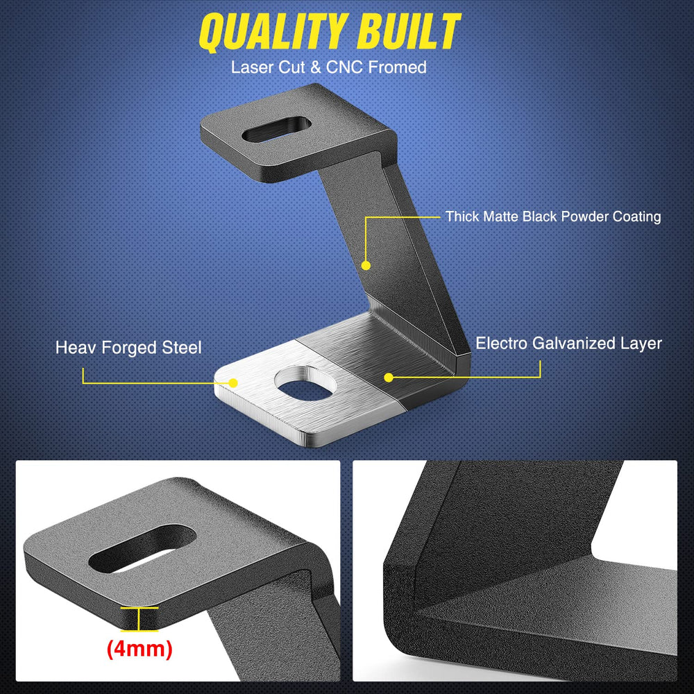 Nilight hood-mount bracket shown on F-150 front-right with sturdy LED pods