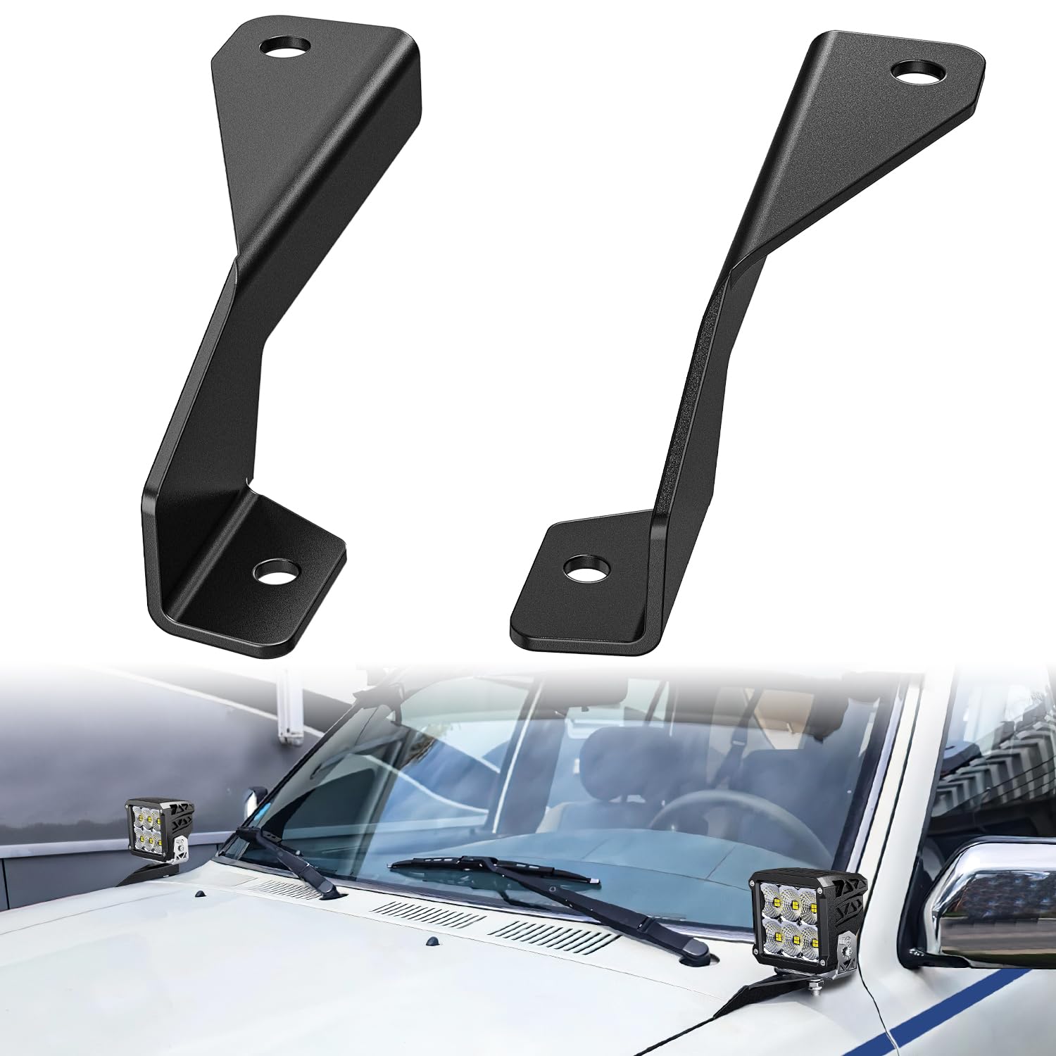 Nilight ditch light brackets on driver side for sturdy mounting