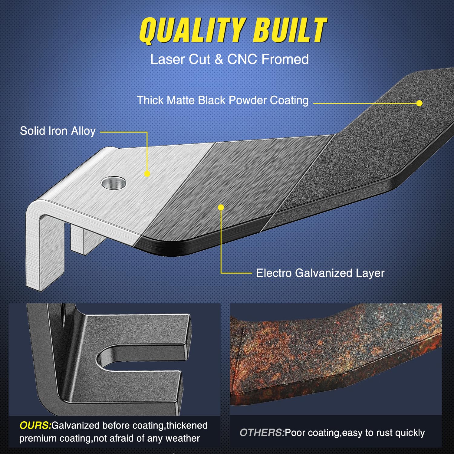 Nilight solid iron construction built for rugged off-road use