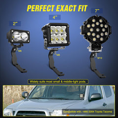 Nilight hardware included for easy installation on hood brackets