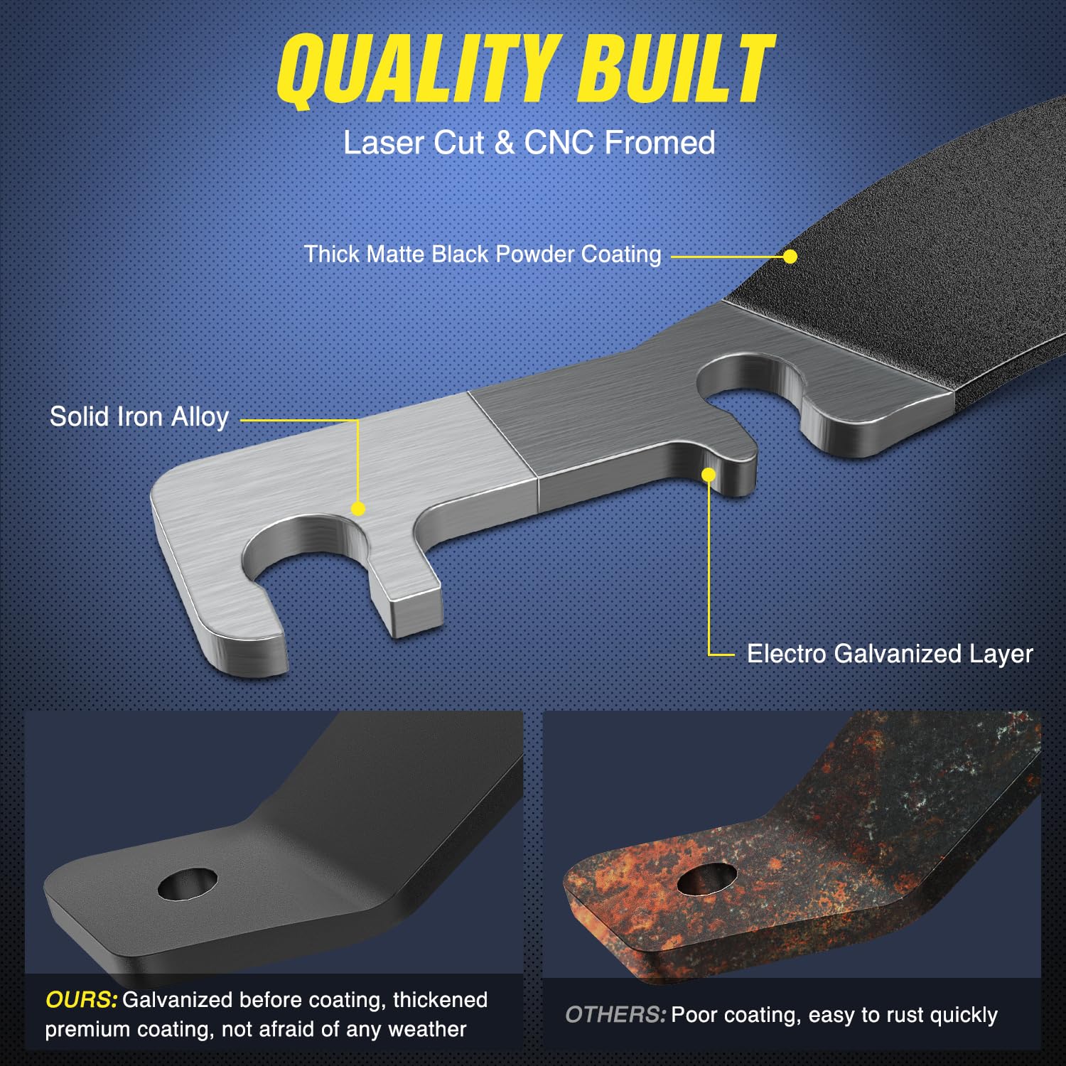 Nilight ditch light brackets on Tacoma passenger side for improved visibility at night