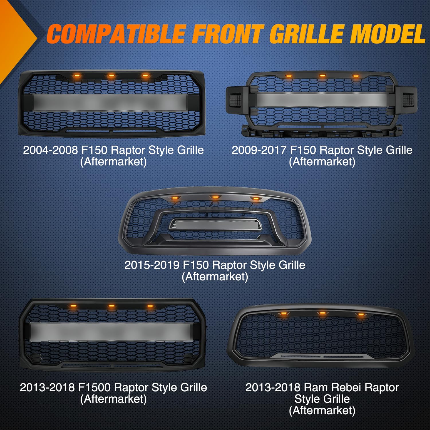 Nilight Ram 1500 aftermarket marker light for enhanced amber visibility