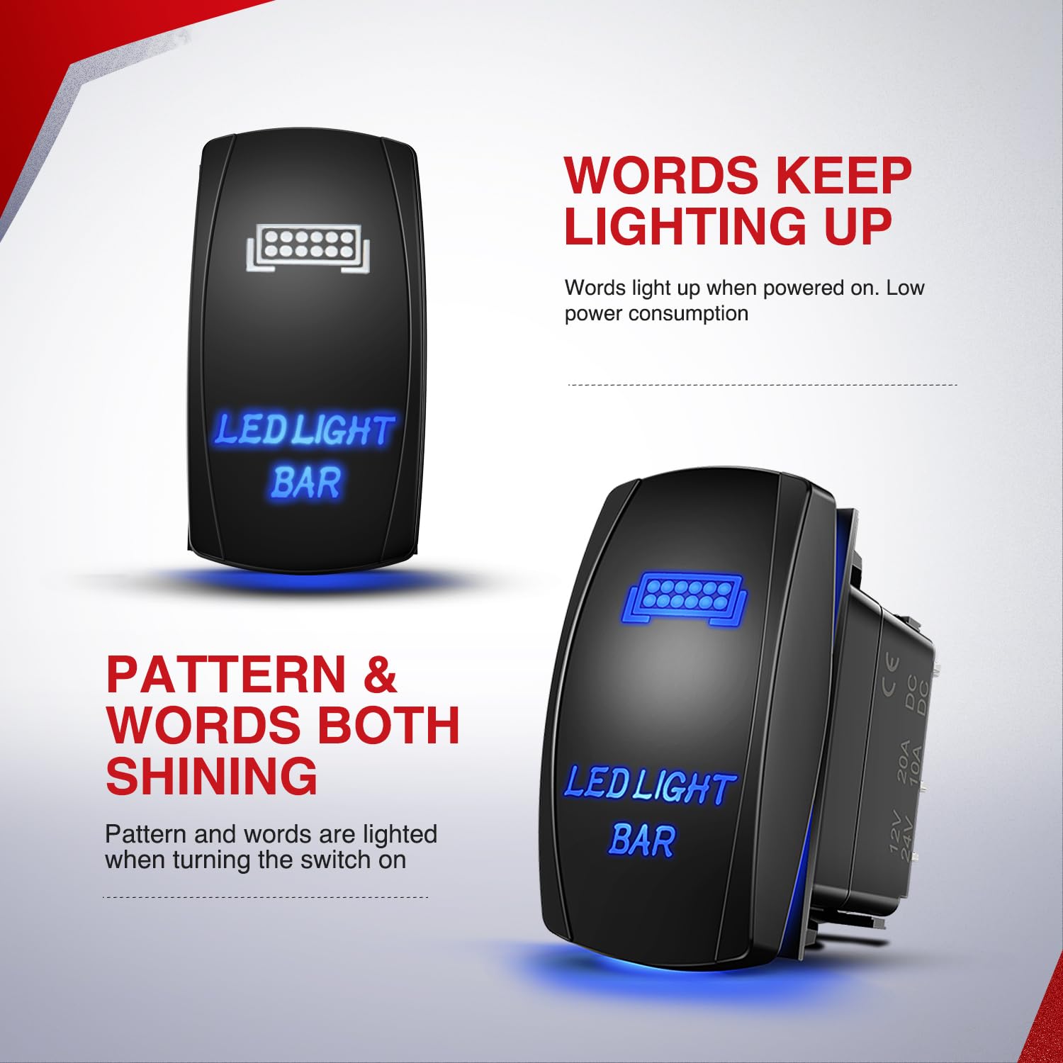 Nilight dual-lead design enables stable connections for two lights.