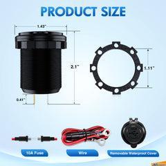 Nilight fused wire kit and power cable for safe installation