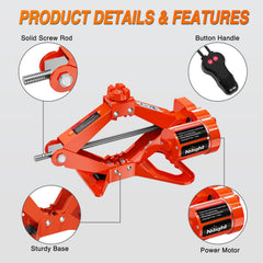 Nilight electric scissor jack lifting smoothly with controlled speed and reduced effort