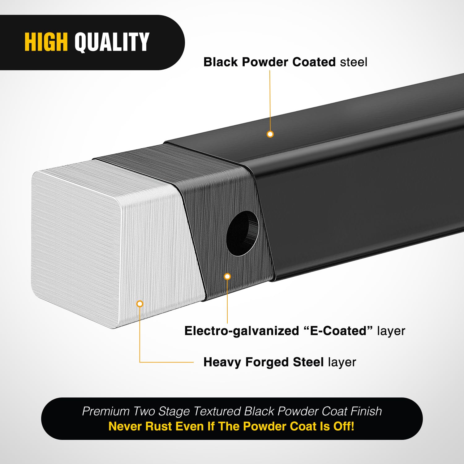 Nilight extension sleeve adds about 6.25 inches for ample space